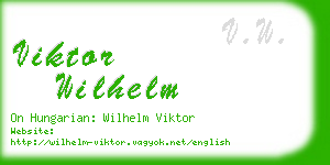 viktor wilhelm business card